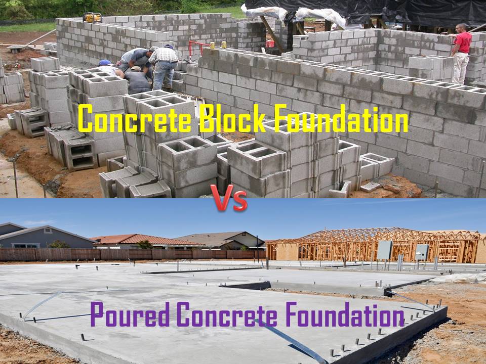 poured concrete walls vs block cost